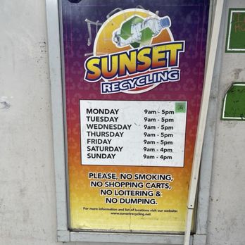 Sunset Recycling Center - As of 9/6/2024 - Recycling Center Near Me - Montebello, California