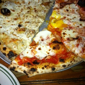 Roberta's - Guanciale and Egg and the delicious Cheeses Christ - Pizza Near Me - Brooklyn, New York