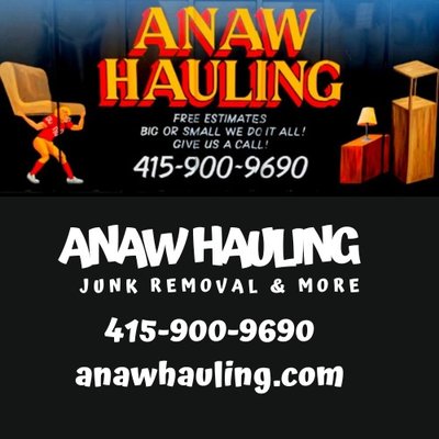 🌉✨ Elevate Your Space with Anaw Hauling & Demolition - roudly Serving the Bay Area for Over 20 Years! 🏡🚧 We're not just a service, we're your local experts in transforming spaces and demolishing barriers to your dream home! 💪🔨

Why choose Anaw Hauling & Demolition?
✅ Trusted Experience: Over two decades of dedicated service in the Bay Area.
✅ Comprehensive Solutions: From junk removal to demolition, we do it all!
✅ Skilled Professionals: Our team brings expertise and precision to every project.
✅ Local Commitment: We're invested in enhancing the beauty of the Bay Area.

Join the community that trusts Anaw Hauling & Demolition to bring visions to life! 🌟 Contact us today for a consultation and let's continue building dreams together. 📞🏗️ #AnawHauling #DemolitionExperts #BayAreaProud #JunkRemoval 🚀🌁