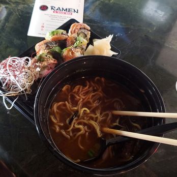 Soho Ramen Old Town - Dragon roll and a spicy beef ramen - Japanese Near Me - Temecula, California