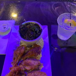 Wink And Kelly’s Place - Awesome  Tasty Happy Hour wings and I ordered margarita $5 each spot on point Love it  Bon Appetite!