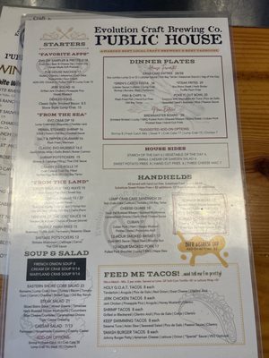 Menu photo 1 Evolution Craft Brewing Co. & Public House Salisbury, MD Menu photo 1 Evolution Craft Brewing Co. & Public House Salisbury, MD