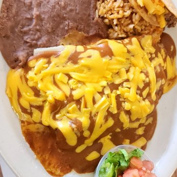 Casa de Don Lorenzo - # 2 Laredo plate ( choice of 2 enchiladas one crispy taco  and a tamale ) - Mexican Near Me - San Marcos, Texas