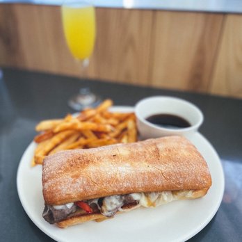 Brewtop Social - Tri Tip Dip Steak sandwich + mimosa - Brewpubs Near Me - SeaTac, Washington Brewtop Social - Tri Tip Dip Steak sandwich + mimosa - Brewpubs Near Me - SeaTac, Washington