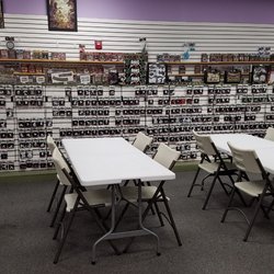 Showcase Comics and Games - Miniatures and gaming tables.