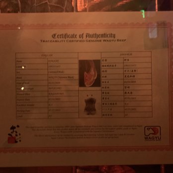 Ricardo's Kitchen + Bar - A 5 Wagyu certificate. - Steakhouses Near Me - Lacey, Washington Ricardo's Kitchen + Bar - A 5 Wagyu certificate. - Steakhouses Near Me - Lacey, Washington