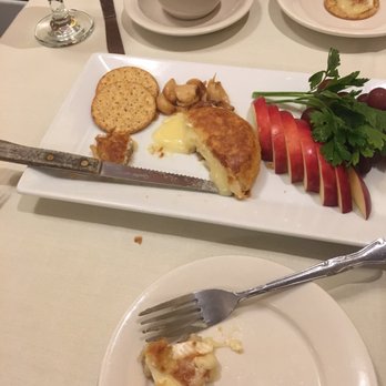 Garlic Rose Bistro - The baked Brie cut open!! - American Near Me - Cranford, New Jersey