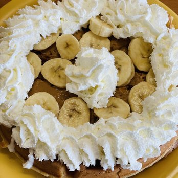 Kountry Style Kitchen Restaurant - The Elvis! Belgian waffle with crunchy peanut butter, bananas, & whipped cream. - Breakfast & Brunch Near Me - Ewa Beach, Hawaii