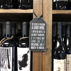 Wine 101 - Funny quote amongst the shelves