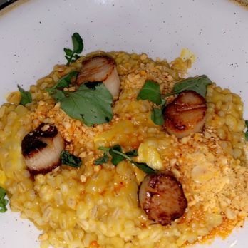 Two Hands - Scallops with squash risotto - Cocktail Bars Near Me - Austin, Texas