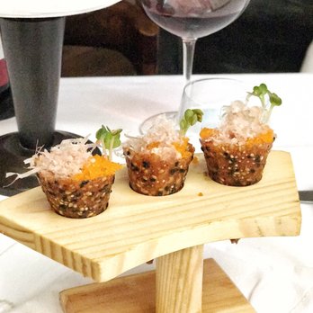Spago - Spicy Tina tartare, sesame miso tulle cone - New American Near Me - Beverly Hills, California Spago - Spicy Tina tartare, sesame miso tulle cone - New American Near Me - Beverly Hills, California
