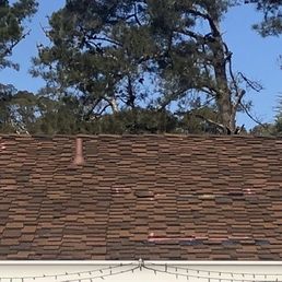 Roof with exposed flashing and chalk Roof with exposed flashing and chalk