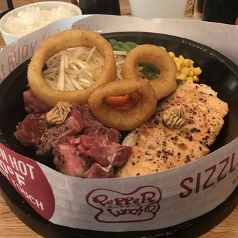 Pepper Lunch - Salmon & Angus Cut Steak - Teppanyaki Near Me - Irvine, California