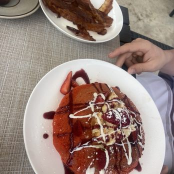 39° North - Red velvet cheese cake pancakes - Waffles Near Me - Manahawkin, New Jersey