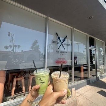 Ernest Coffee - Vanilla Matcha Latte and Vanilla Latte - Coffee & Tea Near Me - Palm Springs, California Ernest Coffee - Vanilla Matcha Latte and Vanilla Latte - Coffee & Tea Near Me - Palm Springs, California
