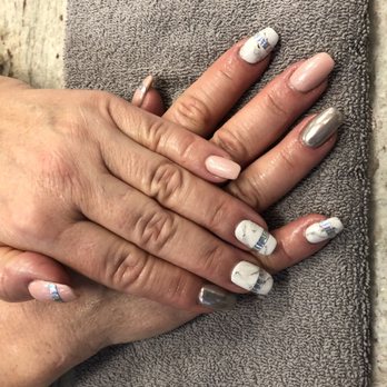 The White Orchid - Marble affect - Nail Salons Near Me - San Antonio, Texas