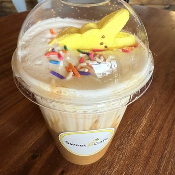 Sweet B Cafe - Yummy Easter Peep Latte (Photo by Deanna Troy Travels) - Cafes Near Me - Rocky Hill, Connecticut Sweet B Cafe - Yummy Easter Peep Latte (Photo by Deanna Troy Travels) - Cafes Near Me - Rocky Hill, Connecticut