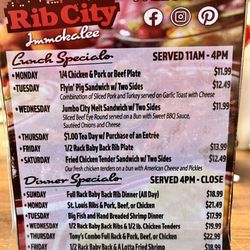 Rib City - Lunch and Dinner Specials