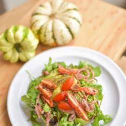 Jax Bread - Loaded Avocado - Ripened Hass Avocado, Fresh Baby Arugula, House-made Pickled Onion, Cherry Tomatoes, Cream Cheese on Toasted Sourdough