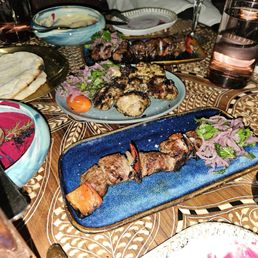 Chicken Shish Taouk and Lamb Shish
