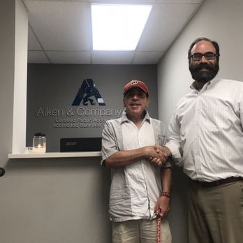 Aiken & Company PC - John S Leonard, clients Tony Lacaria and his service dog Alex. - Accountants Near Me - Fairfax, Virginia Aiken & Company PC - John S Leonard, clients Tony Lacaria and his service dog Alex. - Accountants Near Me - Fairfax, Virginia