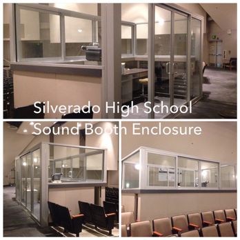 Vern's Glass - Silverado High School sound booth Enclosure - Windows Installation Near Me - Victorville, California Vern's Glass - Silverado High School sound booth Enclosure - Windows Installation Near Me - Victorville, California