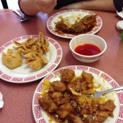 Sesame chicken and spicy chicken