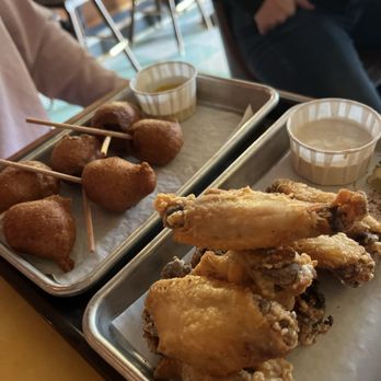 The Welcome Back Lounge - Corn dogs and wings - American Near Me - Chicago, Illinois The Welcome Back Lounge - Corn dogs and wings - American Near Me - Chicago, Illinois
