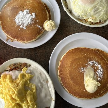 Flap Jacks Pancake House - Hungry man Skillet, Pancakes or Silver Dollar Pancakes - Breakfast & Brunch Near Me - Indianapolis, Indiana
