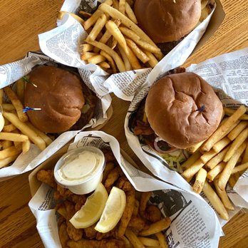 Tugboat Annies - Mushroom onion burgers (x2), Tugboat burger, Clam & Fries - American Near Me - Olympia, Washington Tugboat Annies - Mushroom onion burgers (x2), Tugboat burger, Clam & Fries - American Near Me - Olympia, Washington