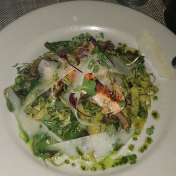 Caprice Cafe - Salmon Pesto Pasta - New American Near Me - Redlands, California
