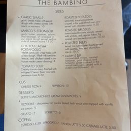 Menu sides Menu sides