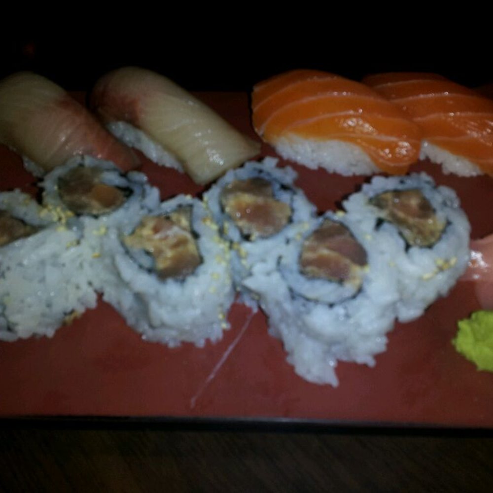 Maluken & Sushi Express - Yellowtail, Salmon, and a Spicy Tuna Roll - Sushi Bars Near Me - Brookline, Massachusetts Maluken & Sushi Express - Yellowtail, Salmon, and a Spicy Tuna Roll - Sushi Bars Near Me - Brookline, Massachusetts