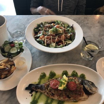 The Fish market - Catch of day cooked on big green egg. Trust the chef. Salmon salad - Seafood Near Me - Rotterdam, ZH