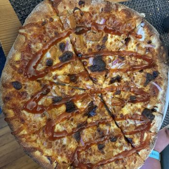 The Palisades Restaurant - BBQ  chicken pizza with fancy cheese (forgot which one) - New American Near Me - Eggleston, Virginia