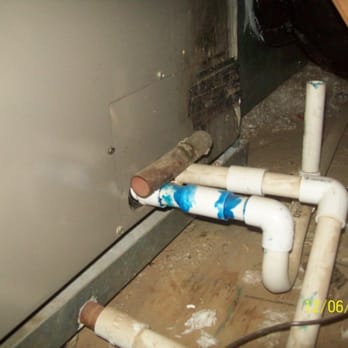 4-C's Home Inspections - condensation pan was at a negative Flow and would eventually leak and potentially start to grow mold. - Home Inspectors Near Me - Hanford, California 4-C's Home Inspections - condensation pan was at a negative Flow and would eventually leak and potentially start to grow mold. - Home Inspectors Near Me - Hanford, California