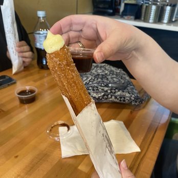 DULCE Churro Cafe - Bavarian cream filled! So good! - Desserts Near Me - Gilbert, Arizona