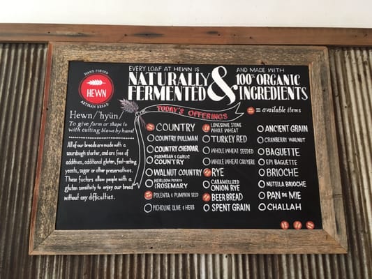 Menu photo 8 Hewn Bakery Evanston, IL