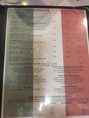 Menu photo 2 Dinapoli's Fire House Apple Valley, CA