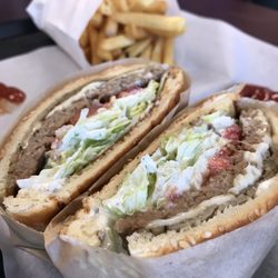 Greek Swiss Burger