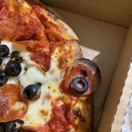 Burnt pizza