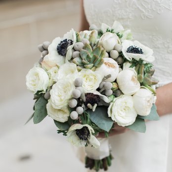 Mandy Scott Flowers - Wedding bouquet. In season (November) succulents and flowers. - Floral Designers Near Me - San Francisco, California