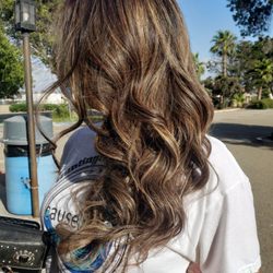 Silver Strand Salon - From dark brown to beautifull Balayage!.