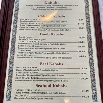Famous Kabab Cuisine - Jan 2025 menu - Afghan Near Me - Westfield, New Jersey