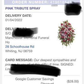 John's Riverside Florist - What was ordered - Florists Near Me - Toms River, New Jersey
