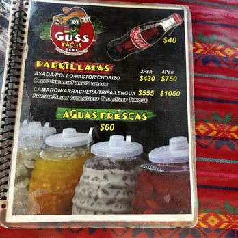 Tacos Guss - Menu - Tacos Near Me - Cabo San Lucas, BCS Tacos Guss - Menu - Tacos Near Me - Cabo San Lucas, BCS