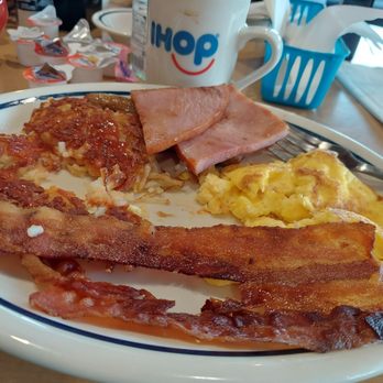 IHOP - This is the breakfast sampler. Eggs, sausage, ham, and bacon. - Breakfast & Brunch Near Me - Chester, Virginia IHOP - This is the breakfast sampler. Eggs, sausage, ham, and bacon. - Breakfast & Brunch Near Me - Chester, Virginia