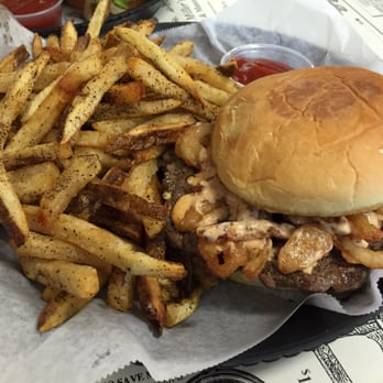 Ground Restaurant - Four alarm fire burger ($9) - American Near Me - Franklin, Tennessee