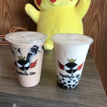 Tapioca Go - Rose milk tea with Aloe jelly and Coconut milk tea with tapioca - Bubble Tea Near Me - Chesapeake, Virginia