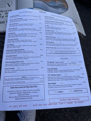 Menu photo 5 Carefree Coffee Cave Creek, AZ